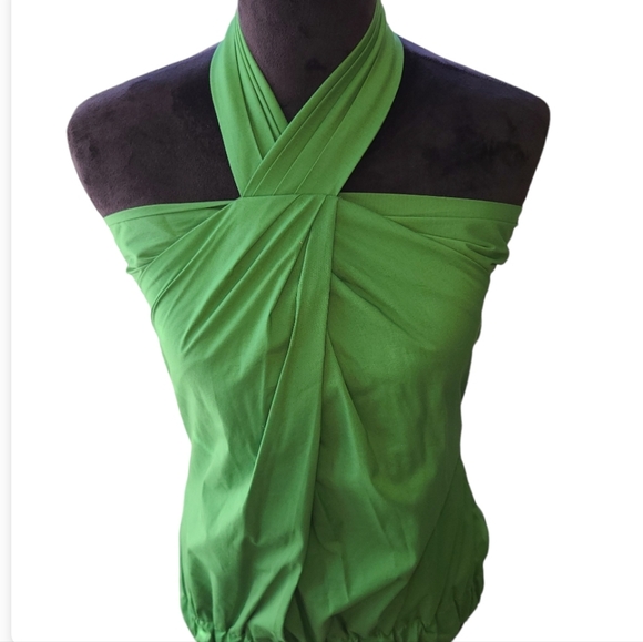 Robert Rodriguez Women Green Sleeveless Halter Top Sz XS EUC - Picture 2 of 12
